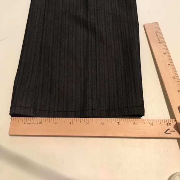 Kenneth Cole Reaction  size 12 high rise grey black pinstripe wide leg trousers - Picture 10 of 12